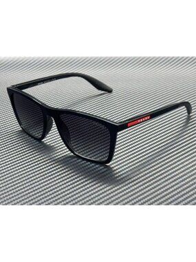 New PRADA LINEA ROSSA Men Black Sunglasses 56-19-145